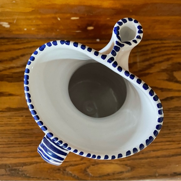 Hand painted art pottery pitcher signed, numbered, from Spain Ceramica De La Cal - Picture 10 of 11